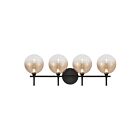 Eurofase Lighting 48918-039 Lissa 4-Lights 16W Matte Black LED Indoor Wall Light
