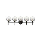 Eurofase Lighting 48921-022 Lissa 5-Lights 20W Matte Black LED Indoor Wall Light
