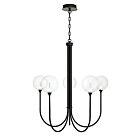 Eurofase Lighting 48923-026 Iissa 5-Lights 20W Matte Black LED Chandelier