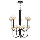 Eurofase Lighting 48926-032 Iissa 10-Lights 45W Matte Black LED Chandelier