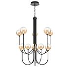 Eurofase Lighting 48926-032 Iissa 10-Lights 45W Matte Black LED Chandelier