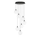 Eurofase Lighting 48929-011 Iissa 7-Lights 31.5W Matte Black LED Chandelier