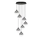 Eurofase Lighting 48929-028 Iissa 7-Lights 31.5W Matte Black LED Chandelier