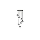 Eurofase Lighting 48929-028 Iissa 7-Lights 31.5W Matte Black LED Chandelier