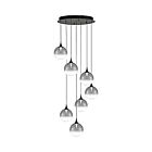 Eurofase Lighting 48929-035 Iissa 7-Lights 31.5W Matte Black LED Chandelier