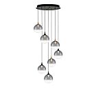 Eurofase Lighting 48930-024 Iissa 7-Lights 31.5W Gold and Black Mix LED Chandelier