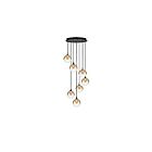 Eurofase Lighting 48930-031 Iissa 7-Lights 31.5W Gold and Black Mix LED Chandelier