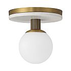 Eurofase Lighting 49915-013 Carnagie 1-Light 20W Antique Brass LED Flush Mount