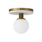 Eurofase Lighting 49915-013 Carnagie 1-Light 20W Antique Brass LED Flush Mount