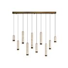 Eurofase Lighting 50129-027 Cambre 10-Lights 40W Antique Brass LED Chandelier