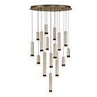 Eurofase Lighting 50131-020 Cambre 16-Lights 64W Antique Brass LED Chandelier