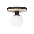 Eurofase Lighting 50187-027 Carnagie 1-Light 8W Matte Black LED Semi Flush Mount