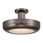Eurofase Lighting 50390-014 Macey 1-Light 60W Harlow Bronze LED Semi Flush Mount