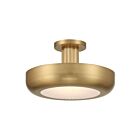 Eurofase Lighting 50390-021 Macey 1-Light 60W Antique Brass LED Semi Flush Mount