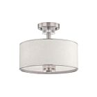Eurofase Lighting 15330-045 Savvy 3-Light 180W Satin Nickel Semi Flush Mount