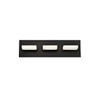 Eurofase OLSON 28020-023 3-Lights 15W Black LED Bathbar