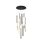 Eurofase SANTANA 31445-045 18W Black Round Chandelier