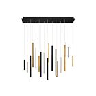 Eurofase Lighting 31446-043 SANTANA 18W Black Linear Chandelier