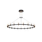 Eurofase Lighting 37045-012 ALBANY 96W Deep Black Round Chandelier