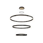 Eurofase Lighting 37056-018 ADMIRAL 210W Matte Black 3-Tier Round Chandelier