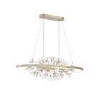 Eurofase Lighting 37344-016 CLAYTON 40W Silver With Brushed Gold Oval Chandelier