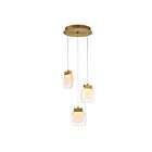 Eurofase Lighting 38042-010 PAGET 3 Light 15W Gold LED Chandelier