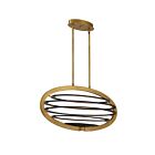 Eurofase Lighting 38153-013 OMBRA 110W Brass LED Oval Chandelier