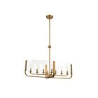Eurofase Lighting 38157-011 CAMPISI 8-Light 480W Brass Oval Chandelier