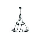 Eurofase NERITO 38221-019 12-Lights Matte Black 720W 2-tier Chain Chandelier