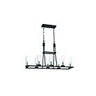 Eurofase NERITO 38222-016 8-Lights Matte Black 480W Chain Island Chandelier