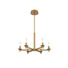 Eurofase TORNA 38440-014 6-Lights 228W Coffee Gold Rod Chandelier
