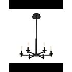 Eurofase TORNA 38440-021 6-Lights Matte Black 228W LED Chandelier