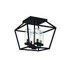 Eurofase Bastille 41956-014 4-Lights Satin Black 240W Outdoor Flushmount