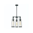 Eurofase lighting 42728-016 3-Lights 180W Satin Black Chandelier
