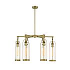 Eurofase Yasmin 42730-028 6-Lights Aged Gold 360W Linear Chandelier