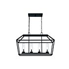 Eurofase Lighting 42740-018 BASTILLE 4-Light 240W Satin Black Island Chandelier