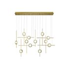 Eurofase 47256-019 12-Lights 72W Anodized Gold LED Chandelier