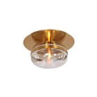 Eurofase Lighting 37087-012 Nottingham 1-Light 60W Ancient Brass Semi Flush Mount