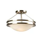 Galaxy Lighting 601322BN 200W Brushed Nickel Semi Flush Mount