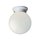 Galaxy Lighting 61038 W-WH 100W White Semi Flush Mount