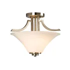 Galaxy Lighting 610756BN 120W Brushed Nickel Semi Flush Mount