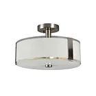 Galaxy Lighting 614298BN 180W Brushed Nickel Semi Flush Mount