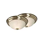 Galaxy Lighting 635278AB-2 100W Antique Brass Flush Mount