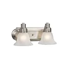 Galaxy Lighting 702606BN 2-Lights 200W Brushed Nickel Bath Vanity Light