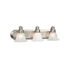 Galaxy Lighting 703606BN 3-Lights 300W Brushed Nickel Bath Vanity Light