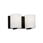 Galaxy Lighting 710232BK 2-Lights 200W Black Bath Vanity Light