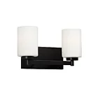 Galaxy Lighting 721262BK 2-Lights 200W Black Bath Vanity Light
