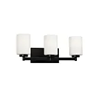 Galaxy Lighting 721263BK 3-Lights 300W Black Bath Vanity Light
