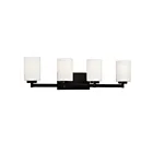 Galaxy Lighting 721264BK 4-Lights 400W Black Bath Vanity Light