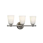 Galaxy Lighting 724003BN 3-Lights 300W Brushed Nickel Bath Vanity Light